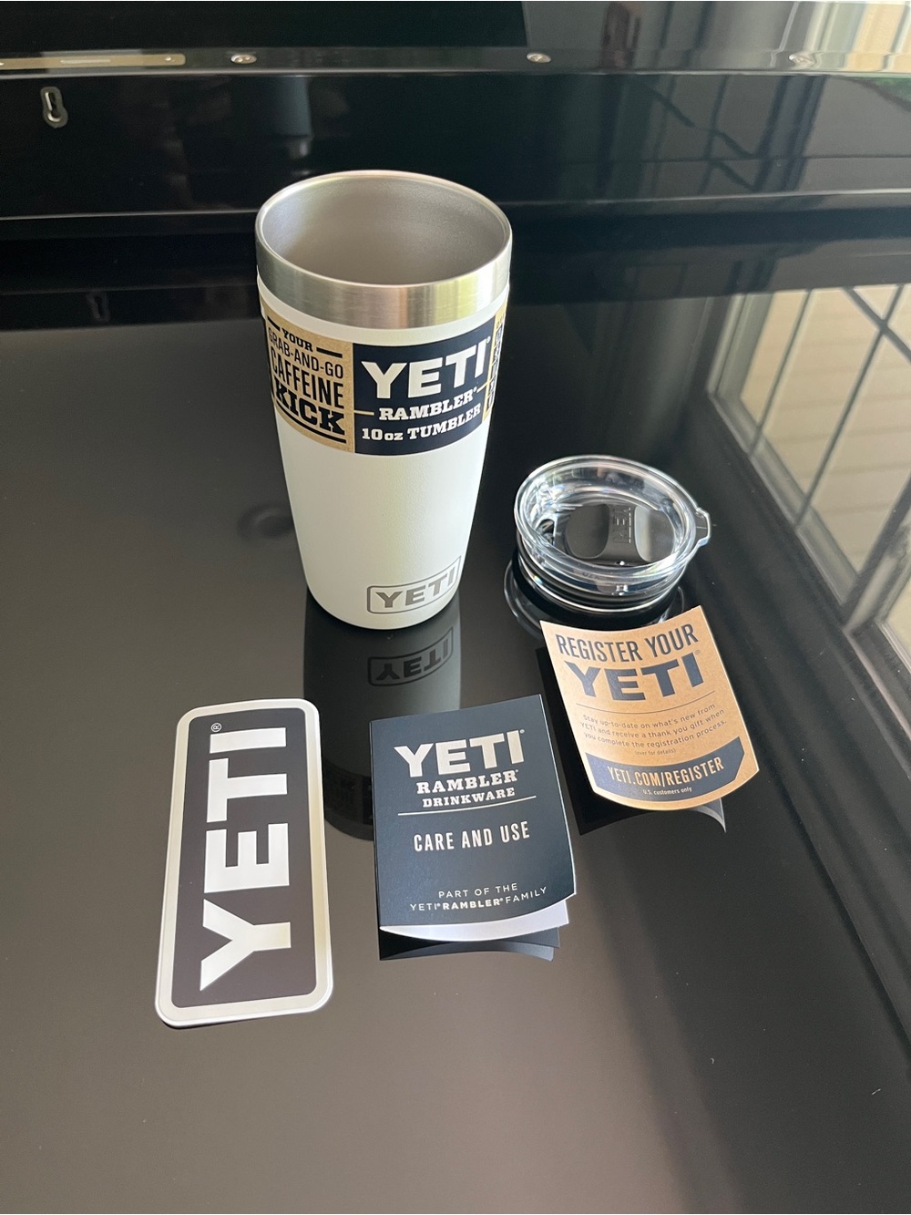 NEW Yeti Rambler 10oz tumbler cup mug discontinued WHITE retired magslider lid